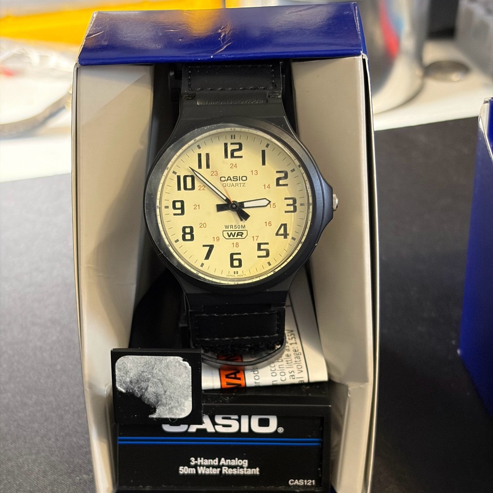 Casio MW240B-3BVKC Analog Watch Mens Black Cream Military Style